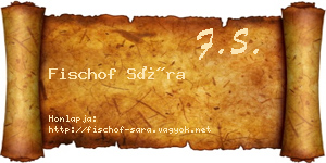 Fischof Sára névjegykártya